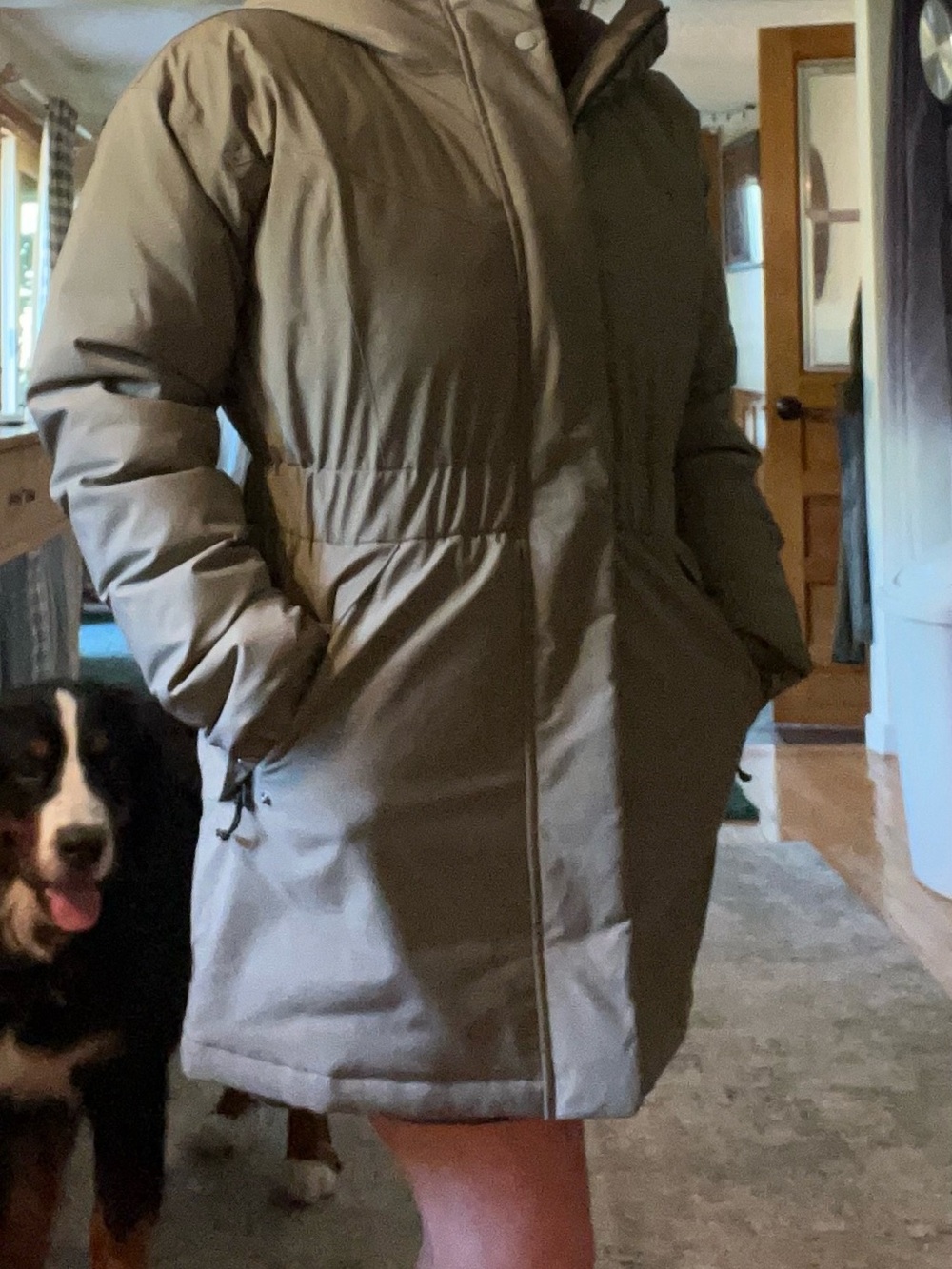 Columbia Women's Olive Green Long Puffer Coat